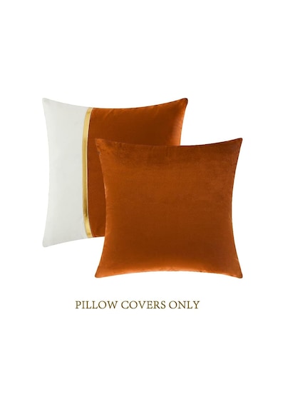 4 Paket Sonbahar Dekoratif Kırlent Kılıfları 45 X 45 Cm Oturma Odası Kanepe Yatak İçin, Sert Turuncu Ve Beyaz Kadi Diğer