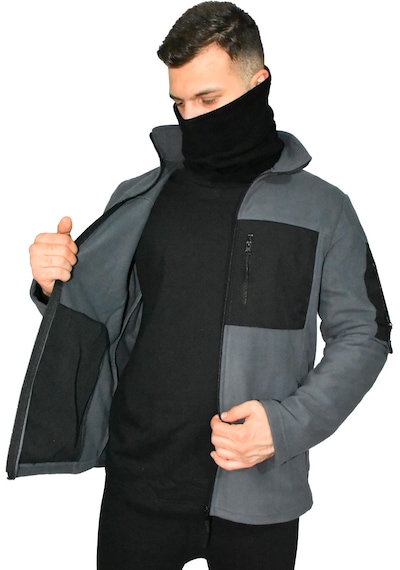 Mysia Outdoor Avcı Tipi Polar Mont Kalın Polar, Antrasit Cepli, Termal Outdoor Mont Antrasit