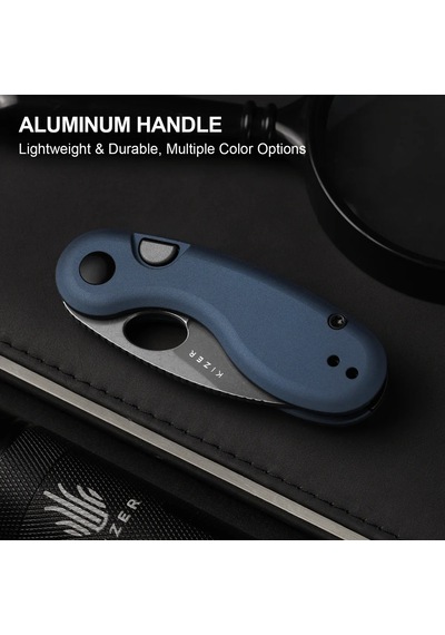 Kizer Microbe Kizer Button Liner Lock 14c28n Aluminum Kizerv 2742a1 Kamp Çakısı Kum