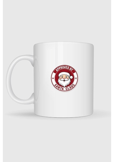Santa Claus Noel Baskılı Kupa Bardak Beyaz
