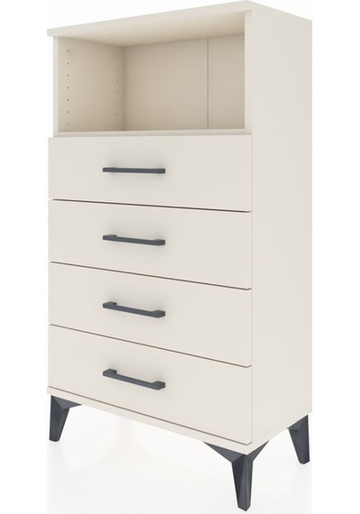 Arges Komodin Tek Raflı 4 Çekmeceli 60x30x106 Aytaşı-aytaşı Aytaşı