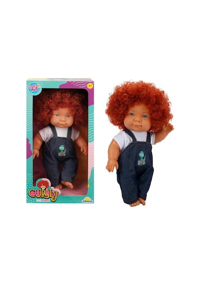 Curly Bebek Tulumlu Elbiseli Et Bebek 35 CM