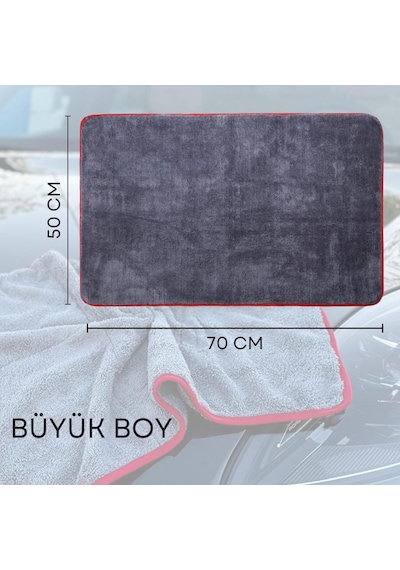 Mikrofiber Oto Kurulama Bezi - Süper Emici Araç Kurulama Havlusu - Araba Temizlik Yıkama Ve Kurulama Havlusu - 440 Gs