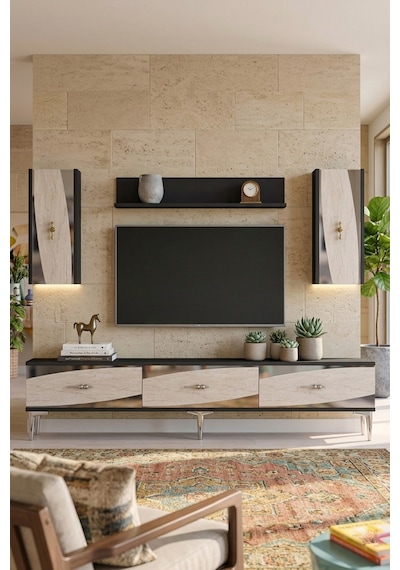 Tvr1813ats Elips Tv Ünitesi Takımı Antrasit-traverten-sılver 180cm Antrasit - Silver - Traverten Tvr1813ats Elips Tv Ünitesi Takımı Antrasit-traverten-sılver 180cm Antrasit - Silver - Traverten