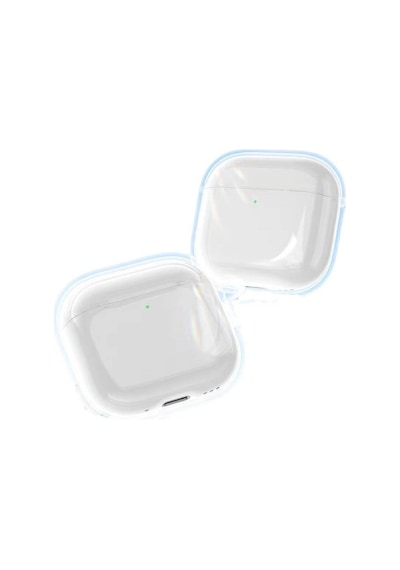Apple Uyumlu  AirPods 4 Kılıf Şeffaf Kristal Silikon Zore Airbag 14 Kılıf-şeffaf