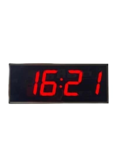Tr Dijital Led Duvar Ve Masa Saat Ve Derece - Kırmızı Kasa Ölçüsü: 12x30 Cm Diğer