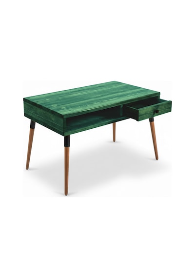 Mobenta Neo Desk: Masif Çalışma Masası 1 Çekmece Ve 1 Laptop Bölmesi - 120x60 Ye Yeşil
