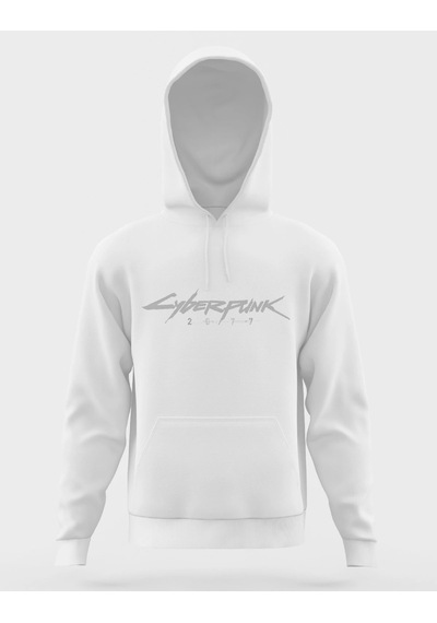 Startmore Cyberpunk Unisex Kapüşönlu Hoodie Beyaz