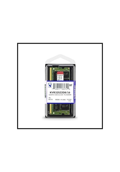 Kıngston Kvr32s22d8/16, 16gb, 3200mhz, Ddr4, Sodimm Notebook Ram, 1,2v, Cl22 Kutulu