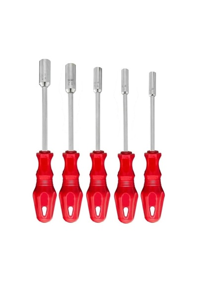5 Parça Lokma Tornavida Seti 6/7/8/10/13 Mm Profesyonel El Aletleri Dayanıklı Çelik Gövde Ergonomik Kaymaz Sap Usta & Hobi Kullanımı İçin Mükemmel
