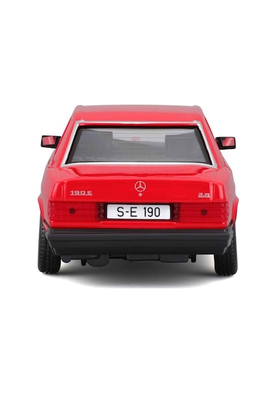 Bburago 1:24 Ölçek Mercedes-benz 190 E 2.6 Kırmızı Diecast Metal Model Oyuncak Araba Çok Renkli