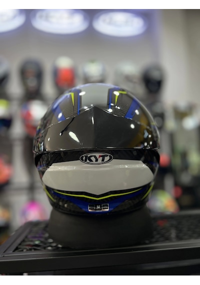 Kyt NZ-Race Carbon +1 Irıdyum Vizör Motosiklet Kaskı Mavi