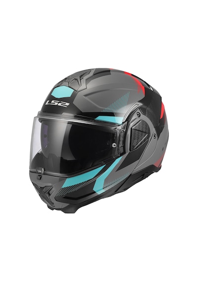 Ls2 Advant 2 Trıple Çene Açılır Kask Gri - Kırmızı - Turkuaz
