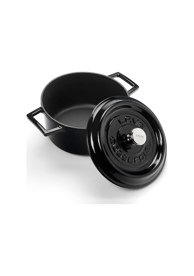 Metal Döküm Yuvarlak Tencere, 20 Cm, Siyah Diğer