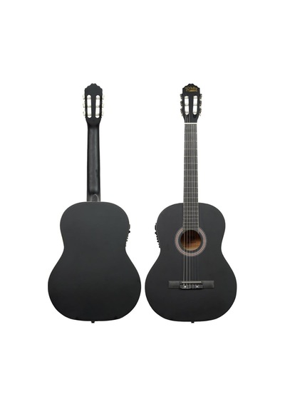 Midex Mgx-200mbk-eq Ekolayzerli Profesyonel Elektro Klasik Gitar Seti Mat Siyah 4/4 Üst Segment