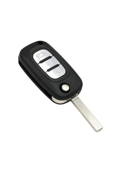 Autohan Keys Renault Fluence Megane3 Anahtar Kabı, 3 Butonlu, Siyah