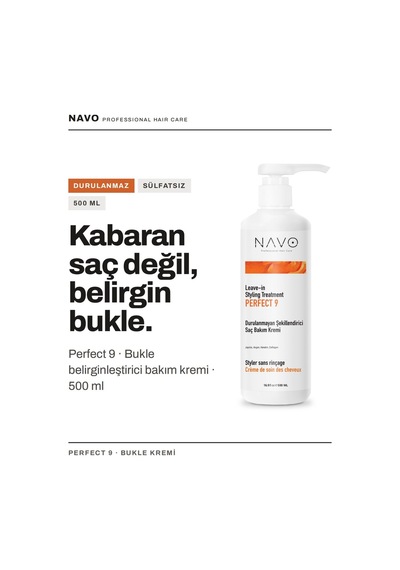 Bukle Belirginleştirici Durulanmayan Saç Kremi - Kıvırcık Saçlar İçin - Sülfatsız - 500ml