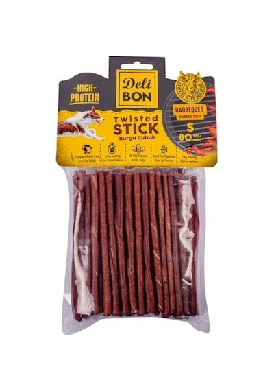 Delibon Deri Burgu Çubuk Barbekü Aromalı İnce Boy Kemik 80'li