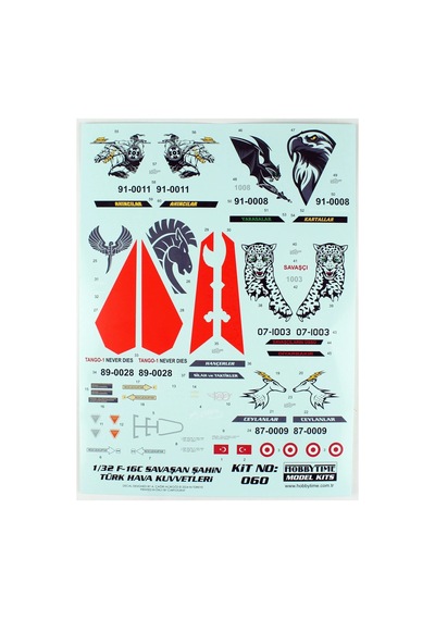 Ht 060, 1/32 F-16c B-30/40/50+ Plasik Maketi