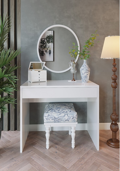 Beyaz Çekmeceli Makyaj Masası - 90x49 cm Takı ve Makyaj Masası