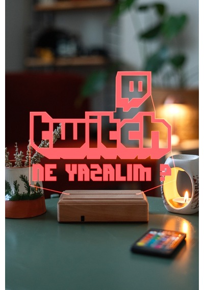 Kişiye Öze Hediye Twitch 3D Led Gece Lambası