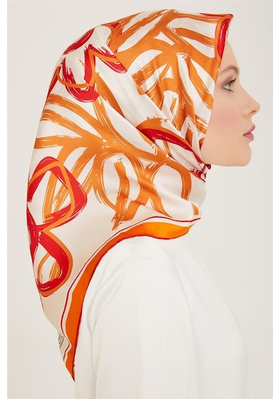 Armine Sura İpek Eşarp 24ya9123 50 - Desenli