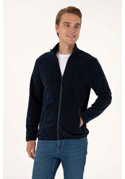 U.S. Polo Assn. Erkek Regular Fit Lacivert Polar Örme Hırka 50313779-VR033