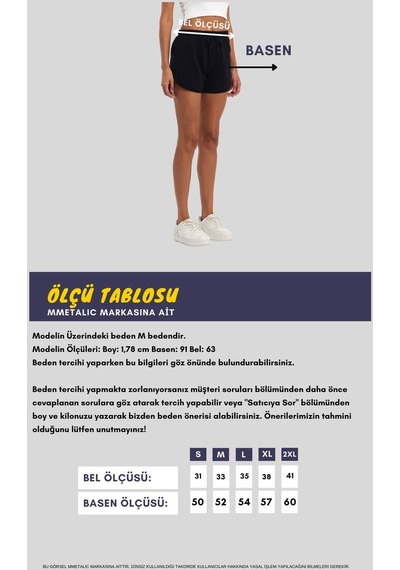 Metalic Kadın Yırtmaçlı Penye Kumaş Regular Fit Siyah Kısa Mini Günlük Şort