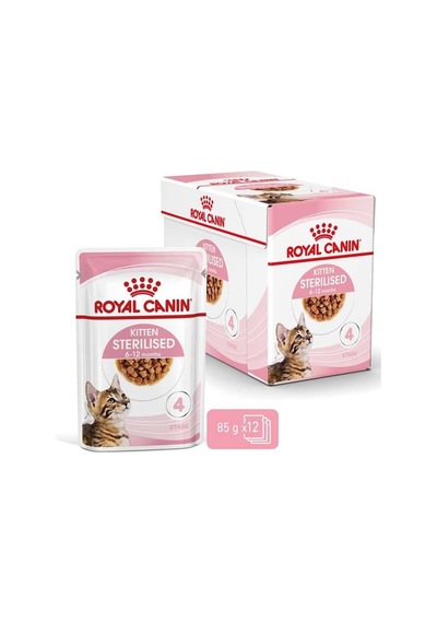 Kitten Sterilised Gravy Yavru Kedi Konservesi, 12x85 G