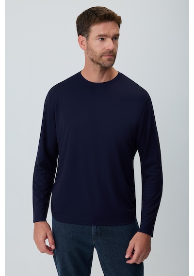 Morven Erkek Lacivert Bisiklet Yaka Rayon Sweatshirt 27ks063001200 Lacivert