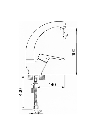 Siyah-krom Mix Kuğu Banyo Lavabo Bataryası, Musluğu, Çeşmesi Çift Su Girişli