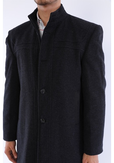 Plt8387 Dewberry Erkek Palto-desenli Lacivert Desenli Lacivert