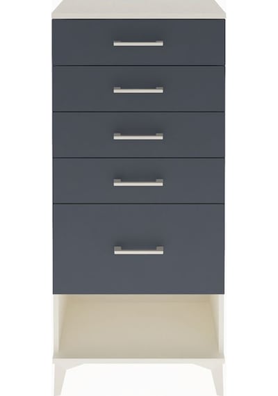 Arges Dolap 5 Çekmeceli 60x30x134 Aytaşı-antrasit Aytaşı
