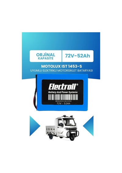 Motolux Ist 1453-s Uyumlu Batarya Lifepo4 72v 52ah Elektrikli Motorsiklet Bataryası