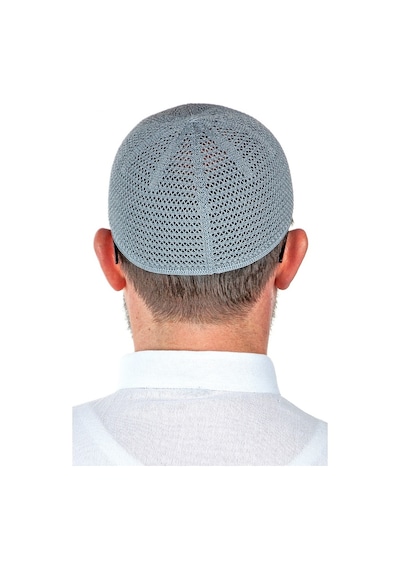 Lüks Çelik Örme Namaz Takkesi Gri 1 Adet