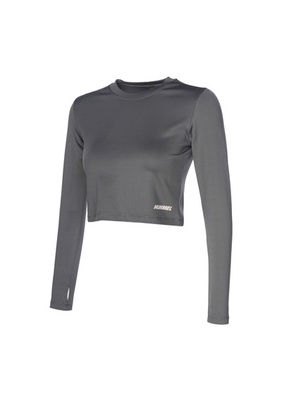 Hummel Dolby Crop Uzun Kollu Tişört 912085-7319 Gri