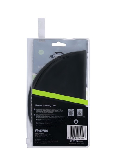 Slazenger Yüzücü Bonesi Silikon Sn00 Black Pvc Zipper Bag Siyah