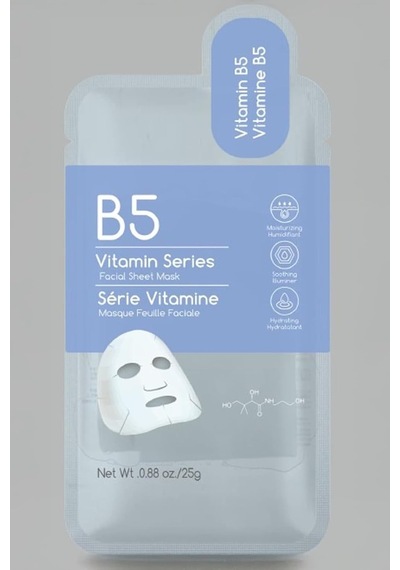 Tr Lisanslı Vitamin Serisi B5 İçerikli Nemlendirici Kağıt Yüz Maskesi, 2016505312102
