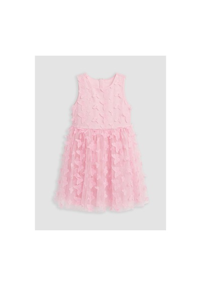 LC Waikiki Alıta Cıty Farkıyla Lcw Kids Pembe Tül Nakışlı Kız Çocuk Elbise Pembe - 928249914 Pembe