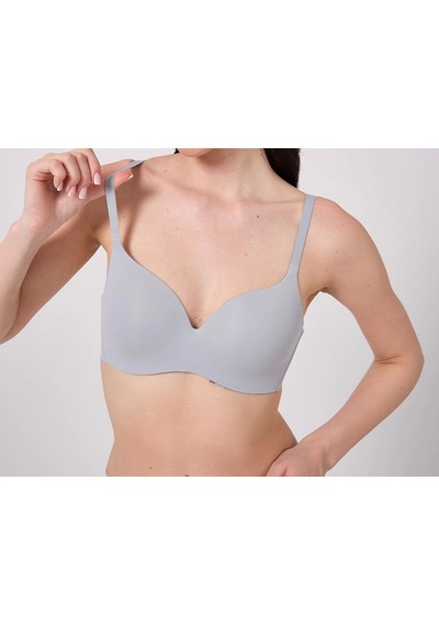 Moon Wear Freshness Msf02 Geniş Sırt Kuşaklı Lazer Kesim Sütyen Gri