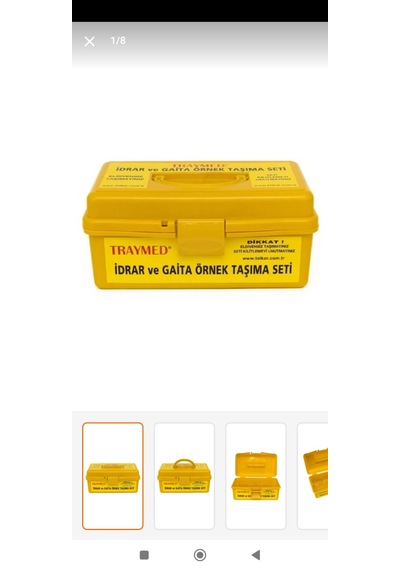 Traymed 16 Adet Gaita Örnek Taşıma Seti- Sarı