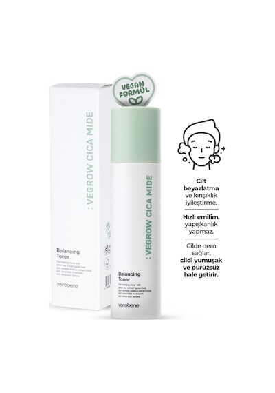 Verobene Vegrow Cica Mide Balancing Kore Yeşil Çay Özlü Tonik 150 ML
