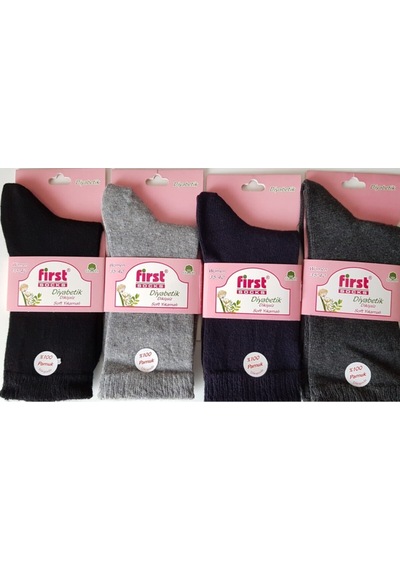 First Kadın 12 Adet Pamuklu Soket Şeker Çorabı 35-40 N Asorti
