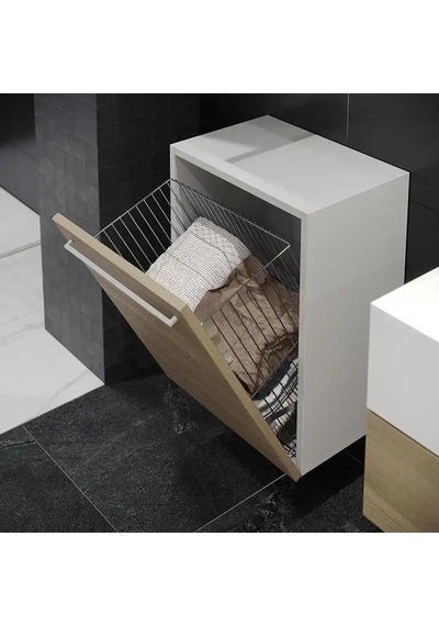 Starax Kapağa Monte Çamaşır Sepeti Krom Modül 40cm S-8013-c Çok Renkli