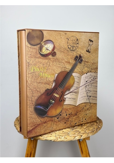 Rabsev Rs25 Fotoğraf Albümü 10x15cm 600 Lük Keman Desenli Kutulu Yatay Dikey Modeli