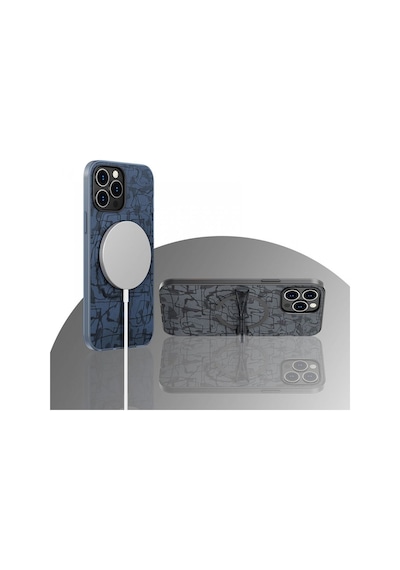 Rock Space Apple Uyumlu iPhone 13 Pro Kılıf Moca Serisi Magsafe Standlı - Mavi Mavi