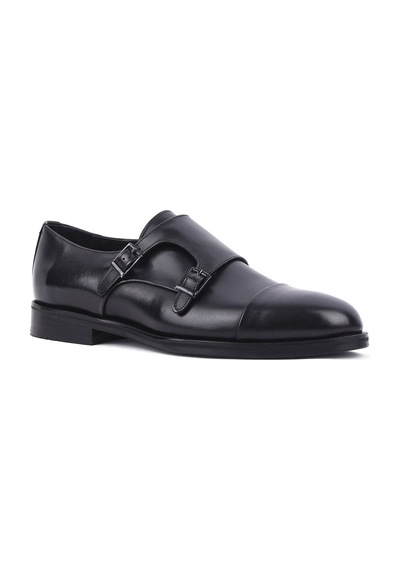Shoetyle - Hakiki Deri Siyah Renk Günlük Erkek Ayakkabı 250-2379 -1537
