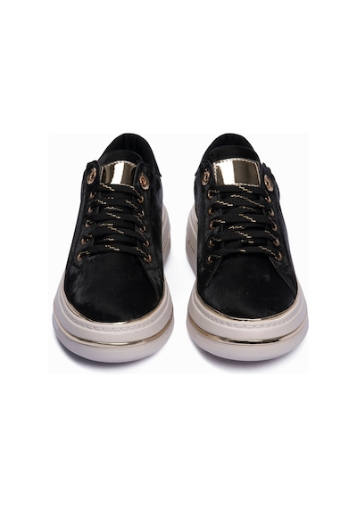 Mubiano Kadın Sneaker Kadife Desenli Gold Detaylı Kalın Tabanlı Spor Ayakkabı Lilium Siyah Siyah Mubiano Kadın Sneaker Kadife Desenli Gold Detaylı Kalın Tabanlı Spor Ayakkabı Lilium Siyah Siyah