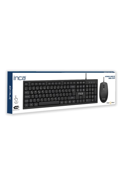 Imk-376t Kablolu Türkçe Q Klavye Mouse Seti 105 Tuş Ergonomik Tasarım Usb 2.0 10 Milyon Tuş Ömrü