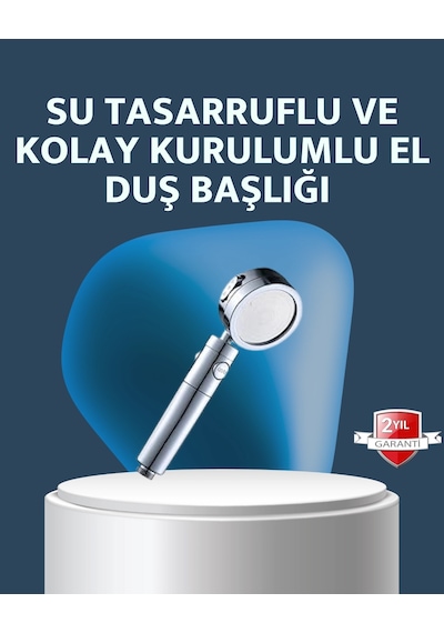 Yüksek Basınçlı 3 Fonksiyonlu Duş Başlığı Diğer